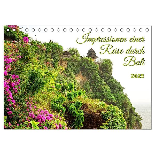 Impressionen einer Reise durch Bali (Tischkalender 2025 DIN A5 quer), CALVENDO Monatskalender, Calvendo, Bianca Schumann