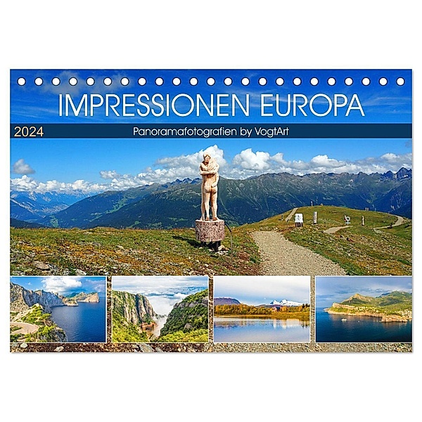 Impressionen Europa, Panoramafotografien by VogtArt (Tischkalender 2024 DIN A5 quer), CALVENDO Monatskalender, VogtArt