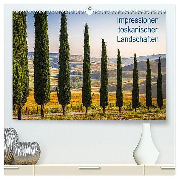 Impressionen toskanischer Landschaften (hochwertiger Premium Wandkalender 2024 DIN A2 quer), Kunstdruck in Hochglanz, LHJ PHOTO HAMBURG