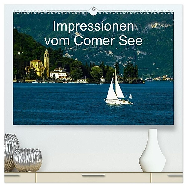 Impressionen vom Comer See (hochwertiger Premium Wandkalender 2024 DIN A2 quer), Kunstdruck in Hochglanz, Gabi Hampe