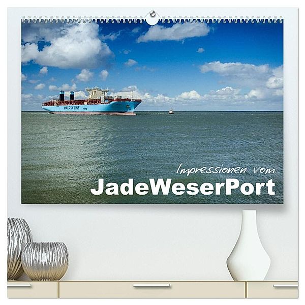 Impressionen vom JadeWeserPort (hochwertiger Premium Wandkalender 2024 DIN A2 quer), Kunstdruck in Hochglanz, www.geniusstrand.de