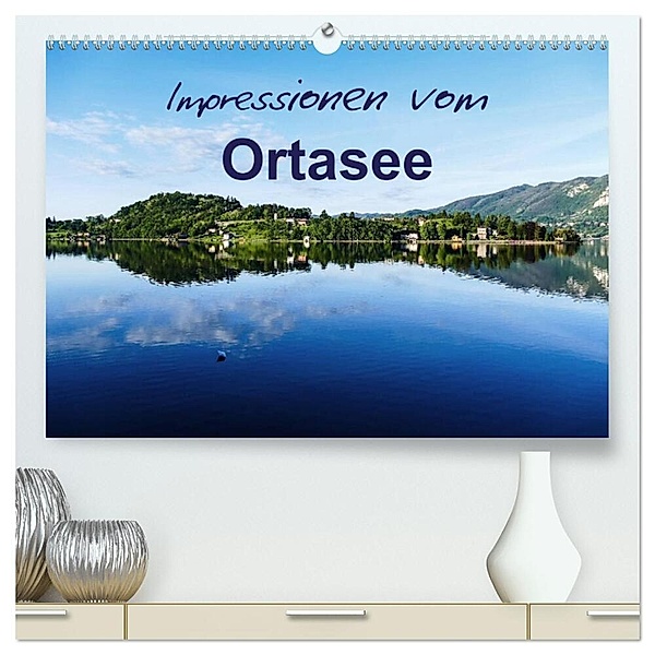 Impressionen vom Ortasee (hochwertiger Premium Wandkalender 2024 DIN A2 quer), Kunstdruck in Hochglanz, Gabi Hampe