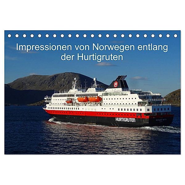 Impressionen von Norwegen entlang der Hurtigruten (Tischkalender 2024 DIN A5 quer), CALVENDO Monatskalender, Kattobello
