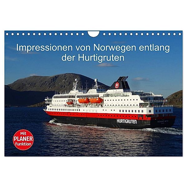 Impressionen von Norwegen entlang der Hurtigruten (Wandkalender 2024 DIN A4 quer), CALVENDO Monatskalender, Kattobello