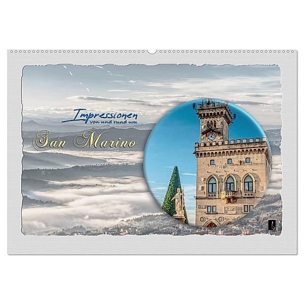 Impressionen - von und rund um San Marino (Wandkalender 2025 DIN A2 quer), CALVENDO Monatskalender, Calvendo, Photograph HC Bittermann