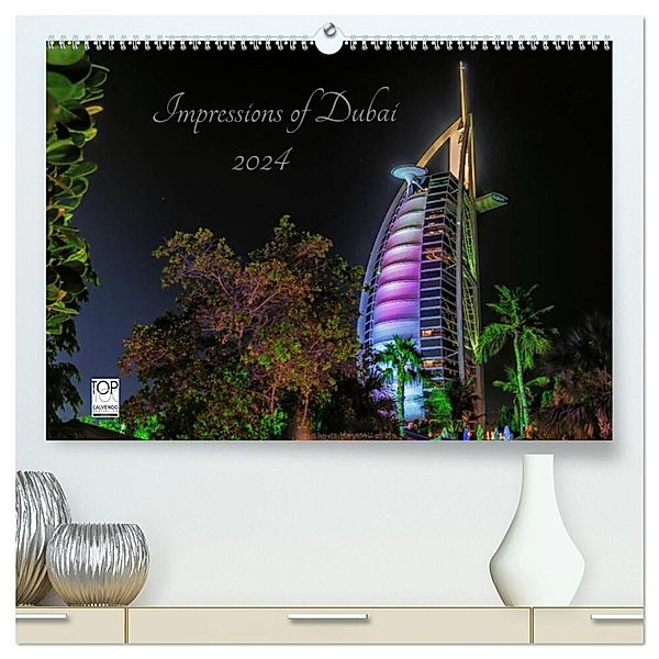 Impressions of Dubai 2024 (hochwertiger Premium Wandkalender 2024 DIN A2 quer), Kunstdruck in Hochglanz, Marcus Sielaff