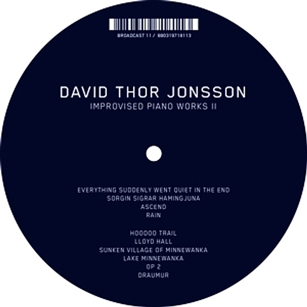 Improvised Piano Works Ii (Vinyl), David Thor Jonsson