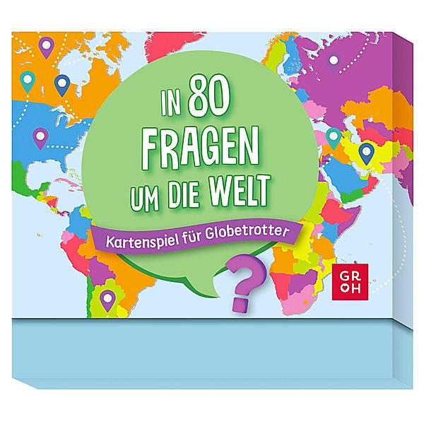 Groh Verlag In 80 Fragen um die Welt - Kartenspiel für Globetrotter, Groh Verlag