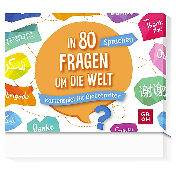 Groh Verlag In 80 Fragen um die Welt - Sprachen: Kartenspiel für Globetrotter, Groh Verlag