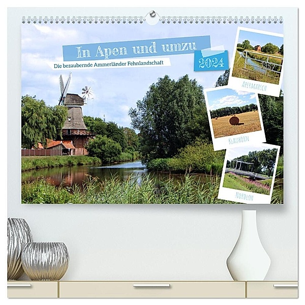 In Apen und umzu (hochwertiger Premium Wandkalender 2024 DIN A2 quer), Kunstdruck in Hochglanz, Marijke Lichte