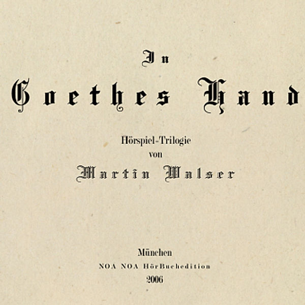 In Goethes Hand, Walser Martin