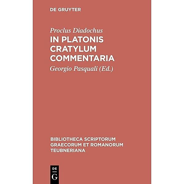 In Platonis Cratylum commentaria, Proclus Diadochus