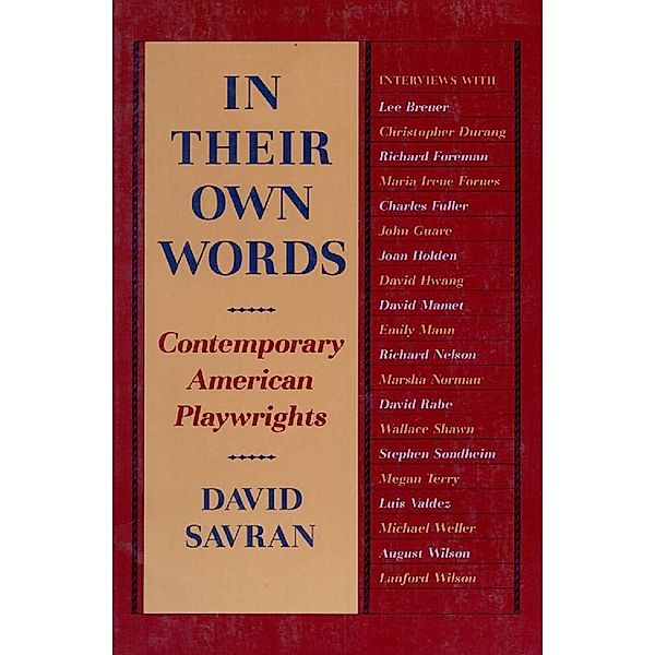 In Their Own Words, David Savran