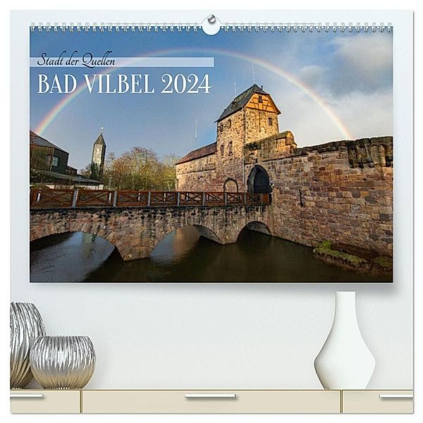 In und um BAD VILBEL (hochwertiger Premium Wandkalender 2024 DIN A2 quer), Kunstdruck in Hochglanz, Lars Grothe