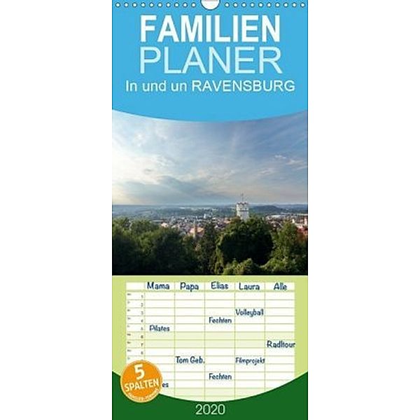 In und um RAVENSBURG - Familienplaner hoch (Wandkalender 2020 , 21 cm x 45 cm, hoch), Ansgar Meise