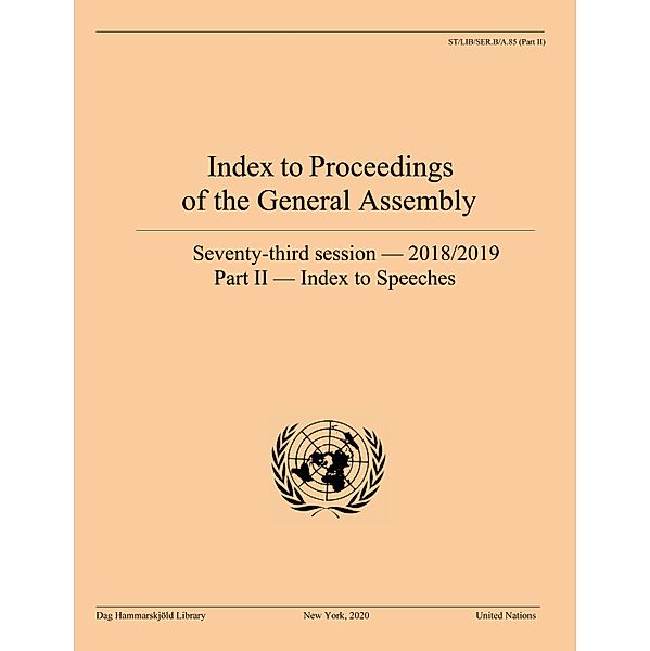 Index to Proceedings of the General Assembly 2018/2019 / Index to proceedings of the General Assembly