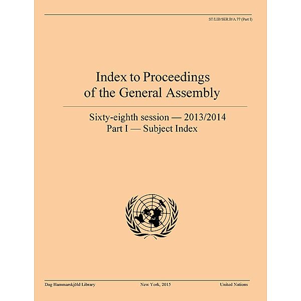 Index to proceedings of the General Assembly: Index to Proceedings of the General Assembly 2013/2014