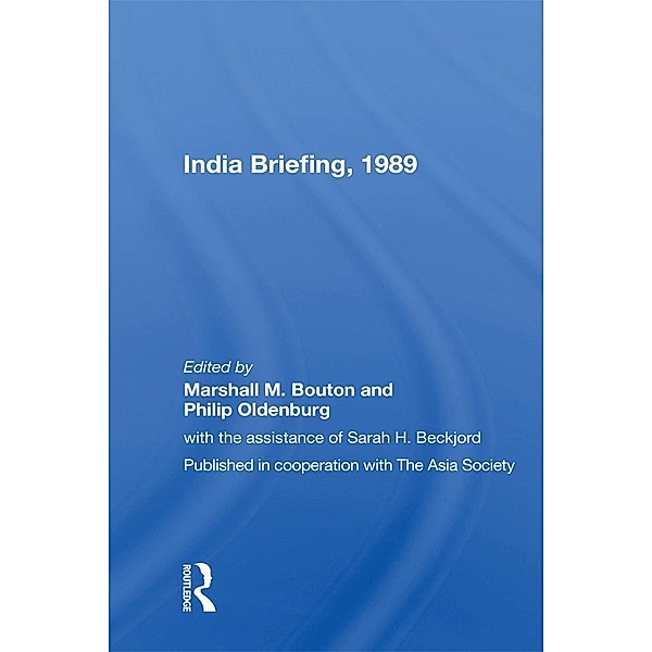 India Briefing, 1989, Marshall M. Bouton