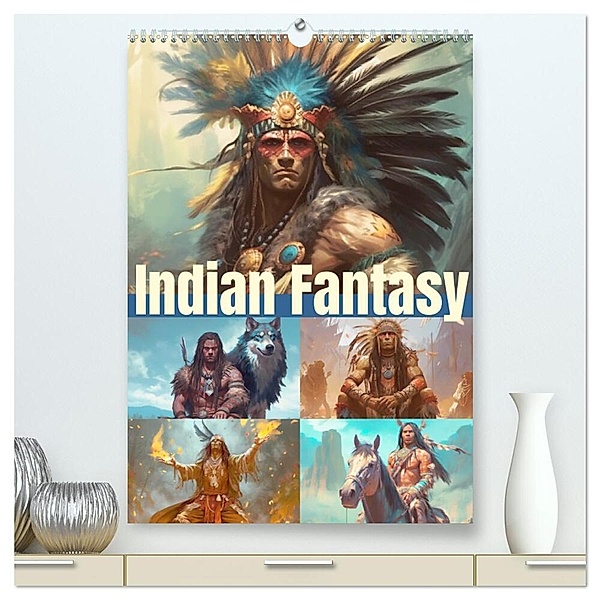 Indian Fantasy (hochwertiger Premium Wandkalender 2024 DIN A2 hoch), Kunstdruck in Hochglanz, Rose Hurley