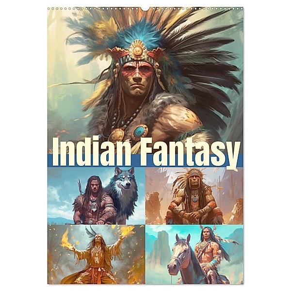 Indian Fantasy (Wandkalender 2024 DIN A2 hoch), CALVENDO Monatskalender, Rose Hurley