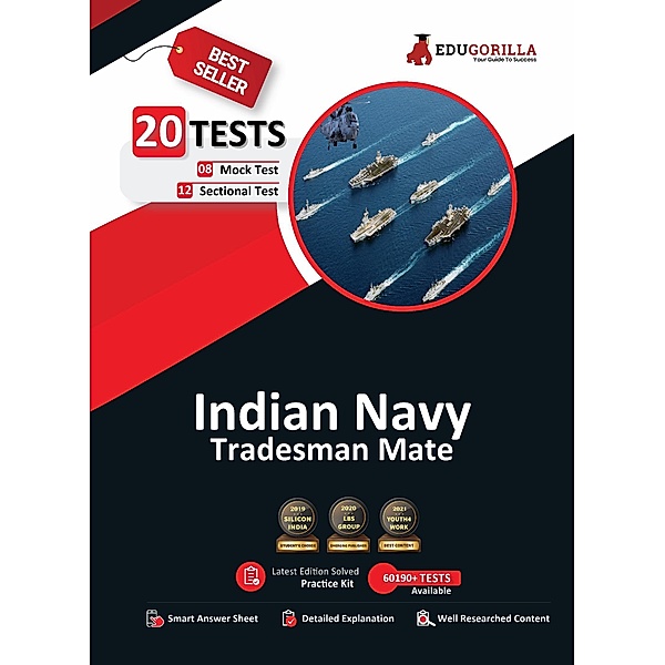 Indian Navy Tradesman Mate (TMM) Exam 2021 | 10 Full-length Mock Tests (Solved) | Latest Pattern Kit for Bhartiya Nausena Group C Recruitment Exam | Vol. 1 | in English, EduGorilla Prep Experts