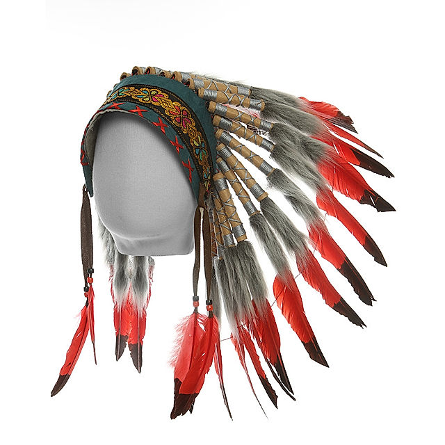 Indianer-Kopfschmuck ITUHA in grau bunt kaufen | tausendkind.ch