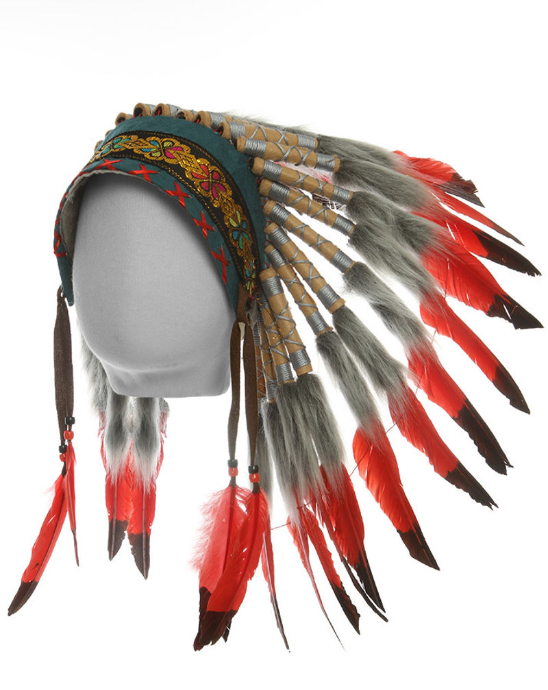 Indianer-Kopfschmuck ITUHA in grau bunt kaufen | tausendkind.at