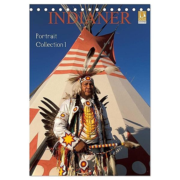 Indianer, Portrait Collection 1 (Tischkalender 2024 DIN A5 hoch), CALVENDO Monatskalender, Christian Heeb