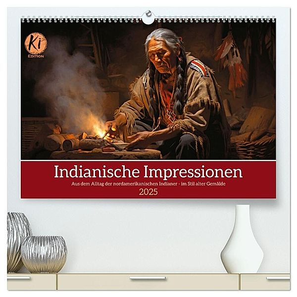 Indianische Impressionen (hochwertiger Premium Wandkalender 2025 DIN A2 quer), Kunstdruck in Hochglanz, Calvendo, Kerstin Waurick