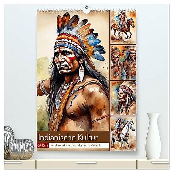 Indianische Kultur (hochwertiger Premium Wandkalender 2025 DIN A2 hoch), Kunstdruck in Hochglanz, Calvendo, Claudia Kleemann