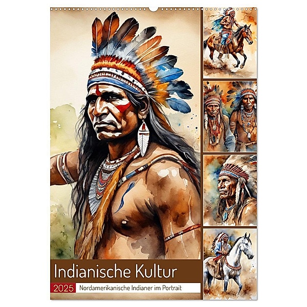 Indianische Kultur (Wandkalender 2025 DIN A2 hoch), CALVENDO Monatskalender, Calvendo, Claudia Kleemann