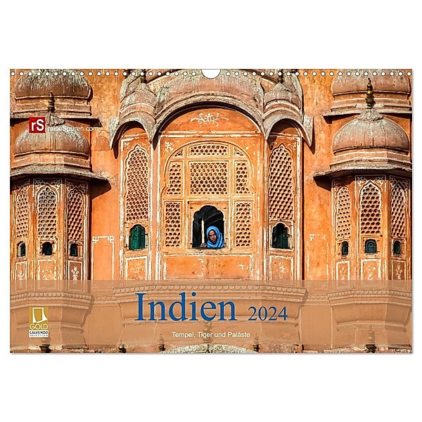 Indien 2024 Tempel, Tiger und Paläste (Wandkalender 2024 DIN A3 quer), CALVENDO Monatskalender, Uwe Bergwitz