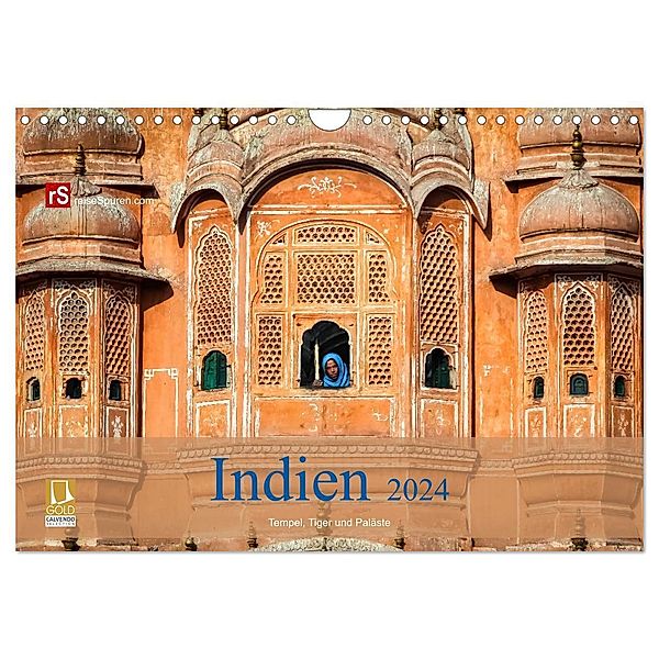 Indien 2024 Tempel, Tiger und Paläste (Wandkalender 2024 DIN A4 quer), CALVENDO Monatskalender, Uwe Bergwitz