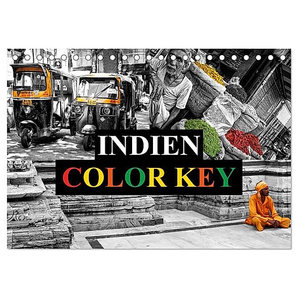 Indien Colorkey (Tischkalender 2024 DIN A5 quer), CALVENDO Monatskalender, Carina Buchspies