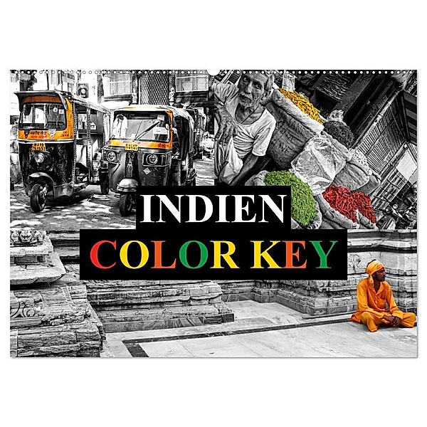 Indien Colorkey (Wandkalender 2024 DIN A2 quer), CALVENDO Monatskalender, Carina Buchspies