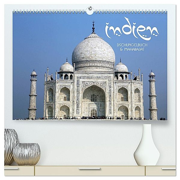 Indien - Dschungelbuch und Maharajas (hochwertiger Premium Wandkalender 2025 DIN A2 quer), Kunstdruck in Hochglanz, Calvendo, Dirk Stamm