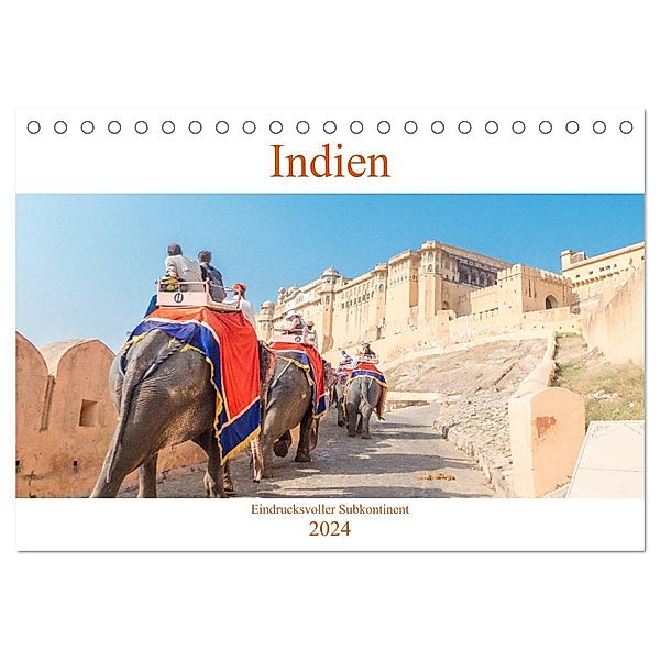 Indien - Eindrucksvoller Subkontinent (Tischkalender 2024 DIN A5 quer), CALVENDO Monatskalender, pixs:sell