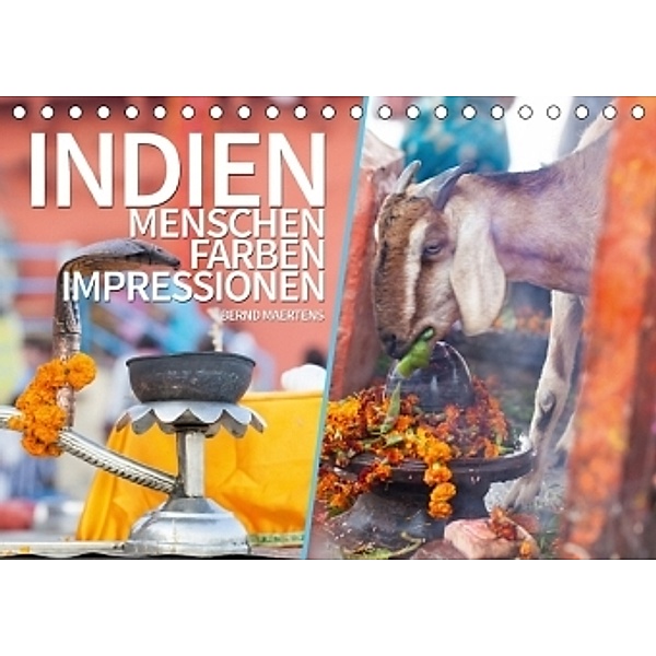 INDIEN Menschen Farben Impressionen (Tischkalender 2017 DIN A5 quer), Bernd Maertens