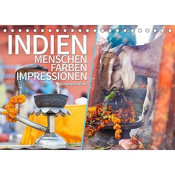 INDIEN Menschen Farben Impressionen (Tischkalender 2023 DIN A5 quer), Bernd Maertens