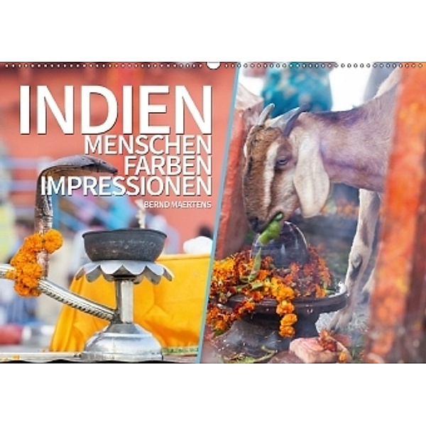 INDIEN Menschen Farben Impressionen (Wandkalender 2017 DIN A2 quer), Bernd Maertens