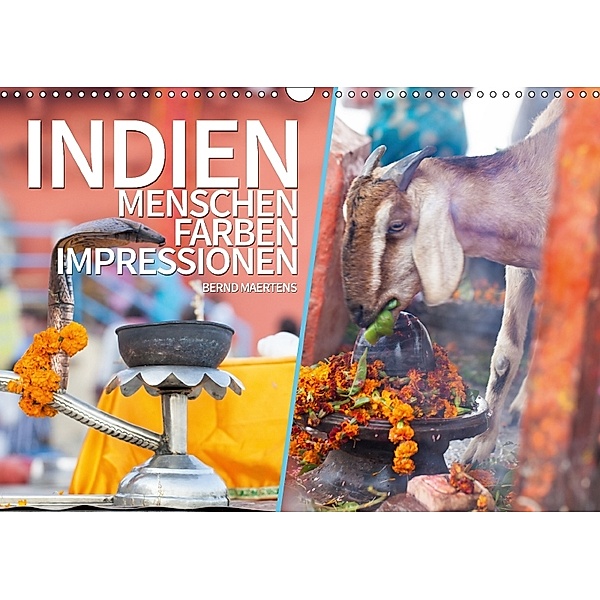 INDIEN Menschen Farben Impressionen (Wandkalender 2018 DIN A3 quer), Bernd Maertens