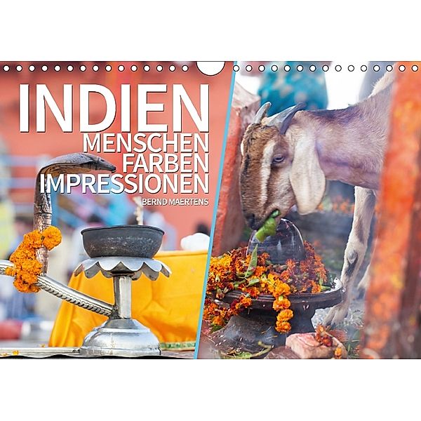 INDIEN Menschen Farben Impressionen (Wandkalender 2018 DIN A4 quer), Bernd Maertens