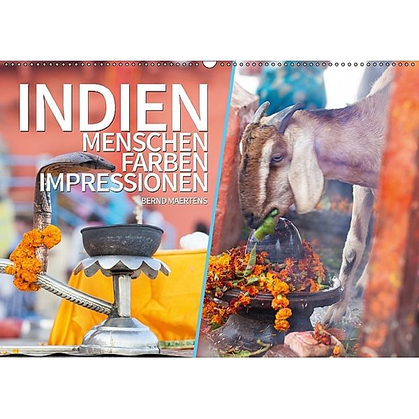 INDIEN Menschen Farben Impressionen (Wandkalender 2018 DIN A2 quer), Bernd Maertens
