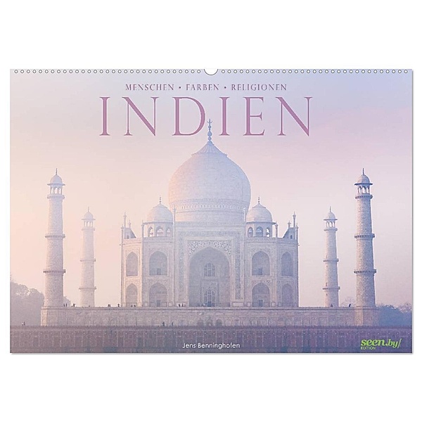 Indien: Menschen - Farben - Religionen (Wandkalender 2024 DIN A2 quer), CALVENDO Monatskalender, Jens Benninghofen