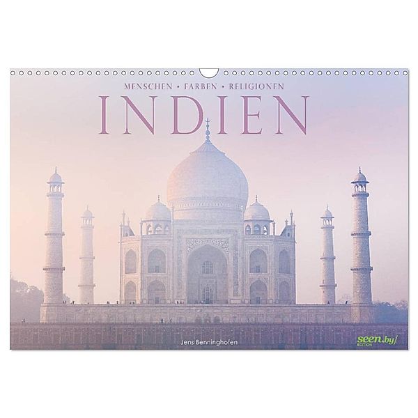 Indien: Menschen - Farben - Religionen (Wandkalender 2025 DIN A3 quer), CALVENDO Monatskalender, Calvendo, Jens Benninghofen