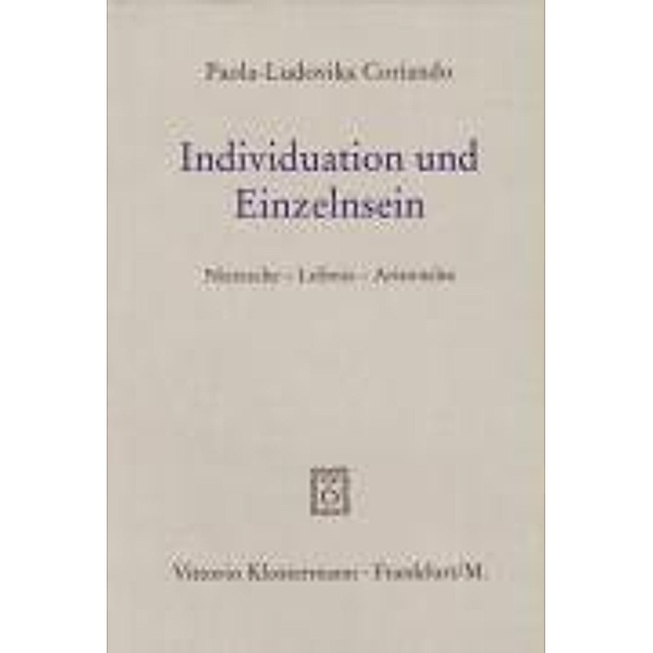 Individuation und Einzelnsein, Paola-Ludovica Coriando