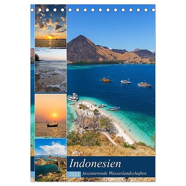 Indonesien - faszinierende Wasserlandschaften (Tischkalender 2024 DIN A5 hoch), CALVENDO Monatskalender, Daniel Heiss
