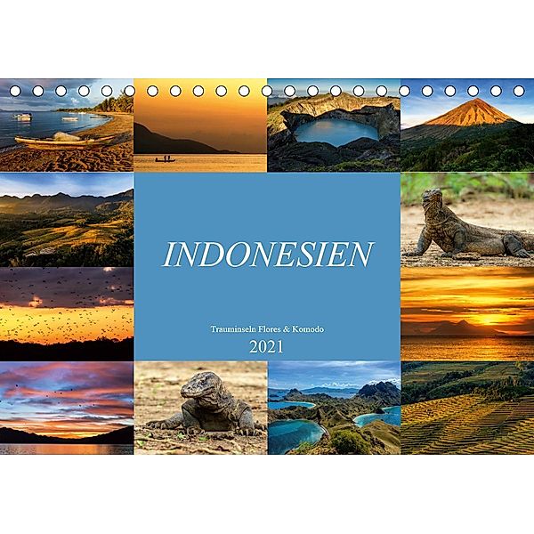 Indonesien - Inselparadies Flores & Komodo (Tischkalender 2021 DIN A5 quer), Sandra Schänzer