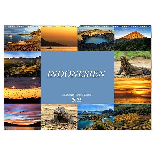 Indonesien - Inselparadies Flores & Komodo (Wandkalender 2025 DIN A2 quer), CALVENDO Monatskalender, Calvendo, Sandra Schänzer