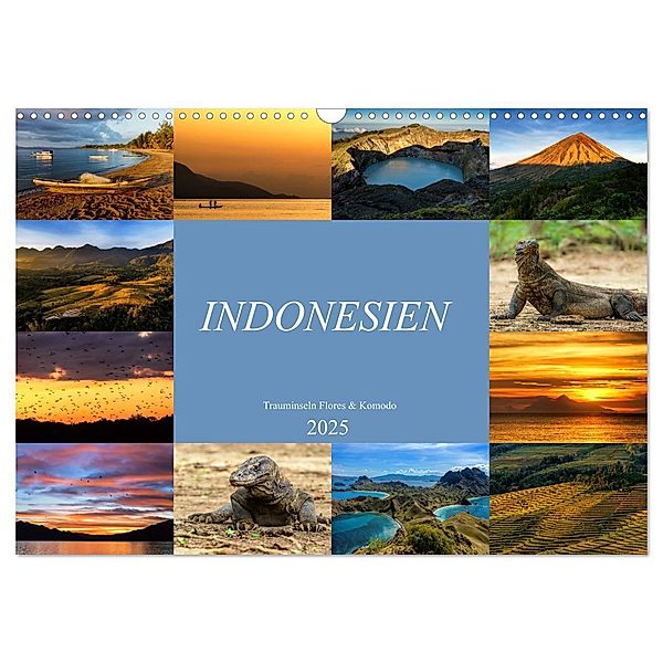 Indonesien - Inselparadies Flores & Komodo (Wandkalender 2025 DIN A3 quer), CALVENDO Monatskalender, Calvendo, Sandra Schänzer